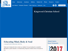 Tablet Screenshot of kingwoodchristianschool.com